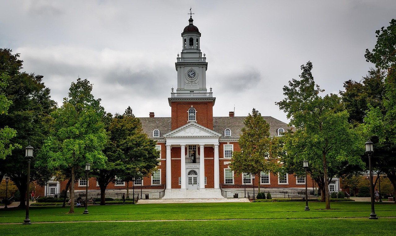johns hopkins university, gilman hall, school, universities, colleges, education, baltimore, maryland, hdr, sky, clouds, landscape, building, structure, clock tower, landmark, historical, campus, students, academic, school, universities, baltimore, maryland, maryland, campus, campus, campus, campus, nature, campus